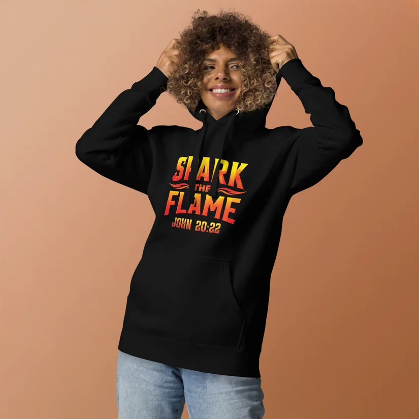 Spark the Flame merch hoodie